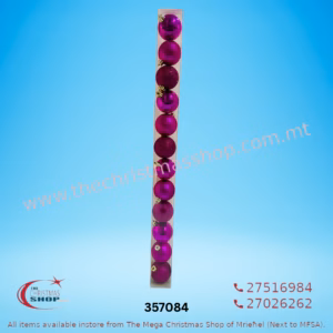 SET OF 10 PURPLE HANGING BAUBLES 012747