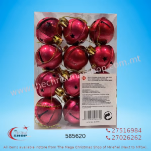 CHRISTMAS SLEIGHBELLS SET OF 12 X 4 CM 585620