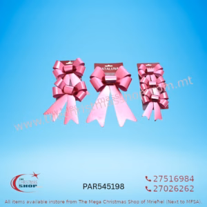 CHRISTMAS BOWS ASSORTED (PINK) - PAR545198