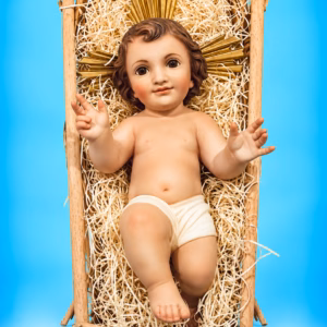 BABY JESUS IN A MANGER 35X18CM. SA35