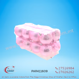 BOX OF 16 PINK BAUBLES 8CM - PAR411609