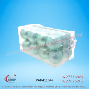 BOX OF 16 TIFFANY BAUBLES 8CM - PAR411647