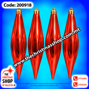 RED LONG BAUBLES - 200918