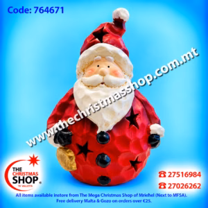 SANTA WITH BATTERY OPERATED LED LIGHT - 764671