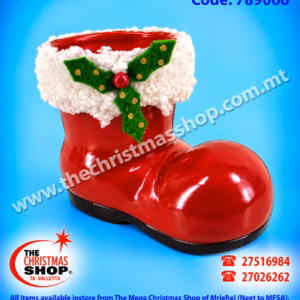 SANTA SHOE FLOWERPOT 19X12X14CM - 789066