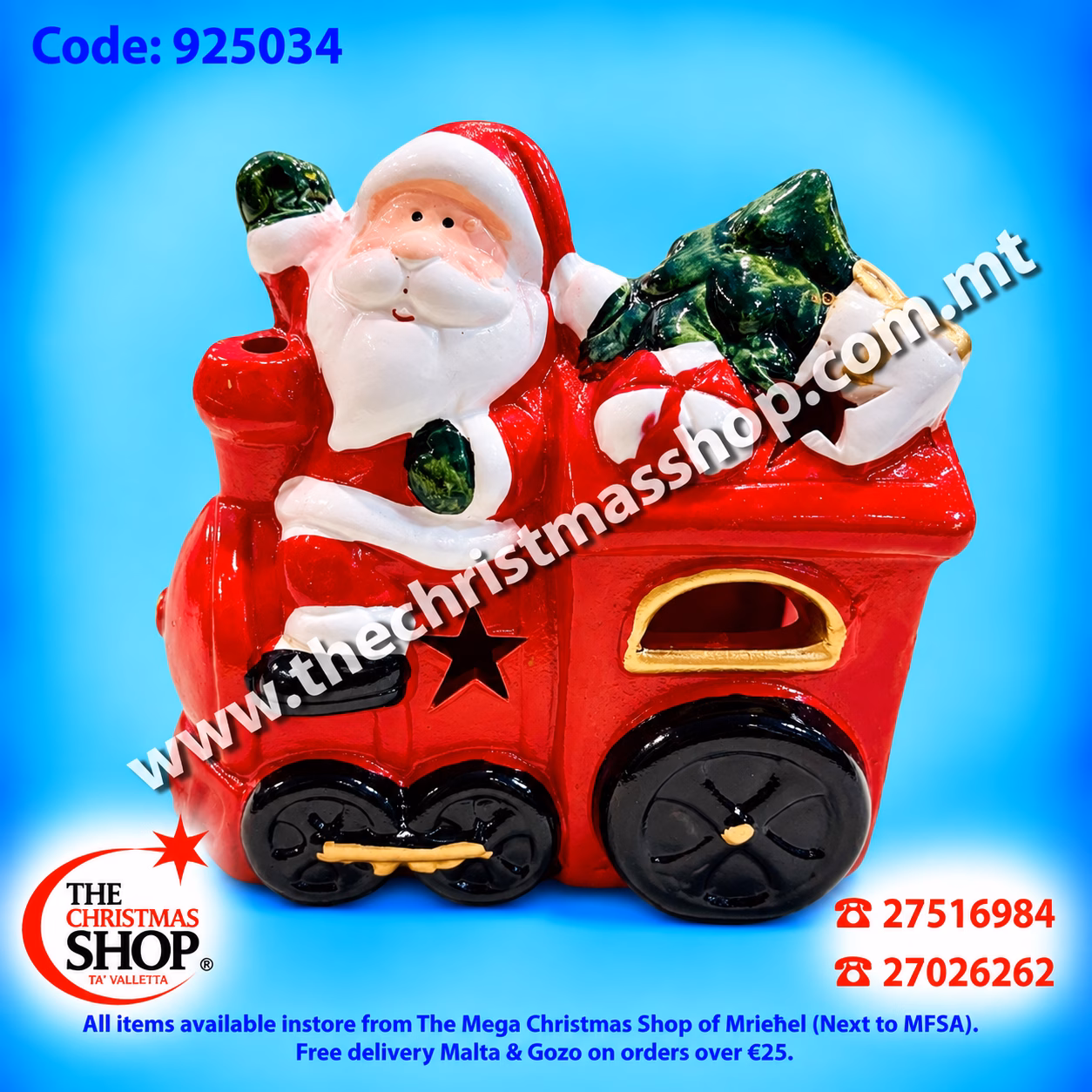 SANTA ON TRAIN ENGINE - 925035