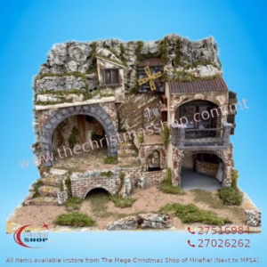 CHRISTMAS CRIB WITH WINDMILL , WATER PUMP AND OVEN - PR12
