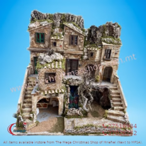 CHRISTMAS CRIB WITH OVEN AND FOUNTAIN - PR18