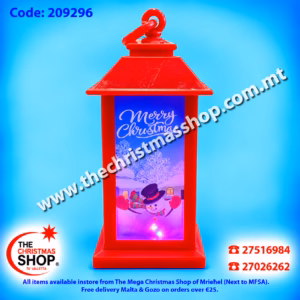 PLASTIC LANTERN WITH BATTERY OPERATED LIGHTS - 209296