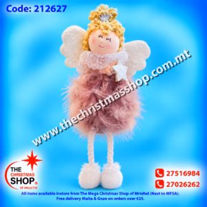 SITTING ANGEL IN PINK DRESS - 212627