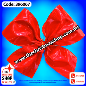 BIG RED PLASTIC BOW - 396067
