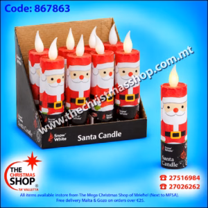 SANTA CANDLE. BATTERY OPERATED 867863