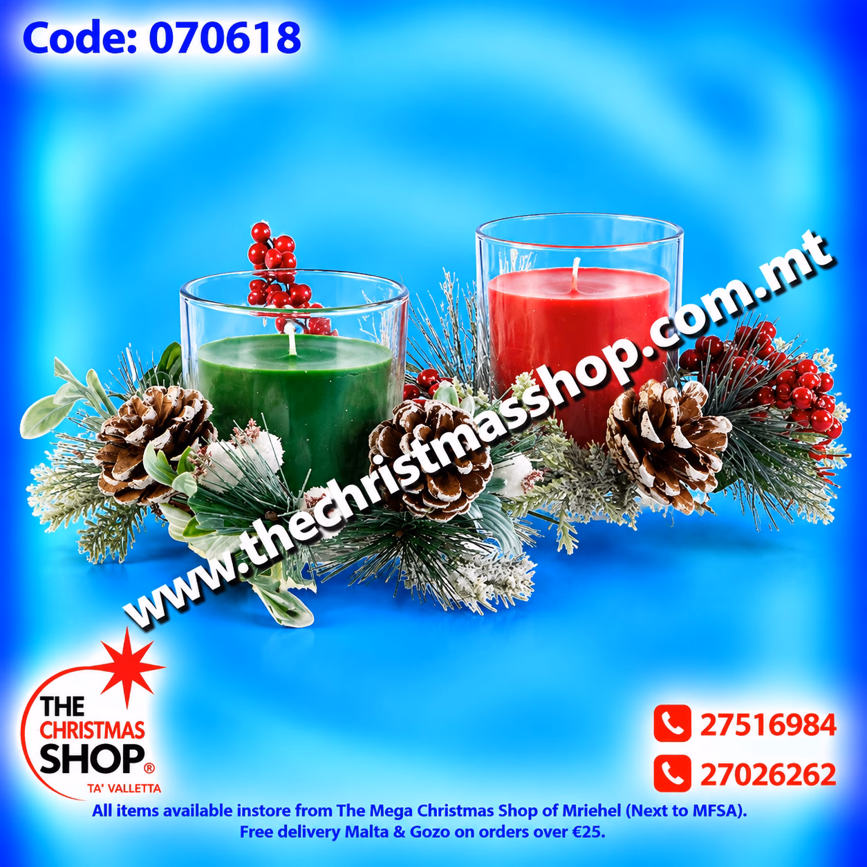 DECORATIVE CANDLE WITH STAND - 070618