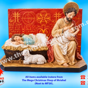 SLEEPING MARY WITH JOSEPH HOLDING JESUS. 30X20CM JAV116394