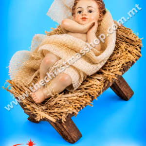 RESIN BABY JESUS WITH CRIB 21CMS JAV180746