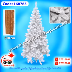CHRISTMAS TREE BIANCO NATALE 210CMS. DE 168765