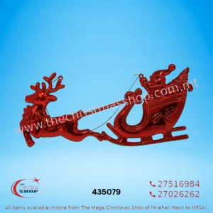 HANGING GLOSSY SANTA WITH SLEDGE  435079