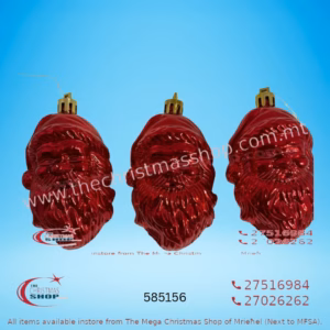 3PCS HANGING CHRISTMAS TREE PLASTIC ORNAMENTS 585156