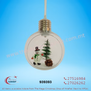 HANGING OPEN BALL SCENE WITH LIGHT 8CM - 939393
