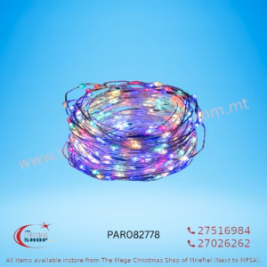 10METERS MULTICOLOUR SILVER MICRO LED. BATTERY OPERATED FOR INDOOR. PAR082778