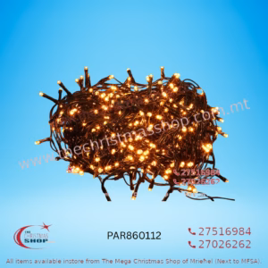 1000 LED STRING OUTDOOR FAIRY LIGHTS GOLD WITH MEMORY. PAR860112