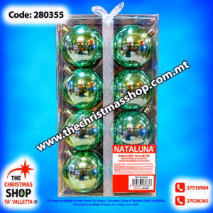 BOX OF 8 TIFFANY BAUBLES. 10CM. PAR 280355