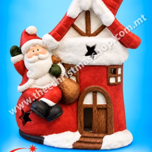 CERAMIC BATTERY OPERATED BOOT HOUSE 30X40CM 343268