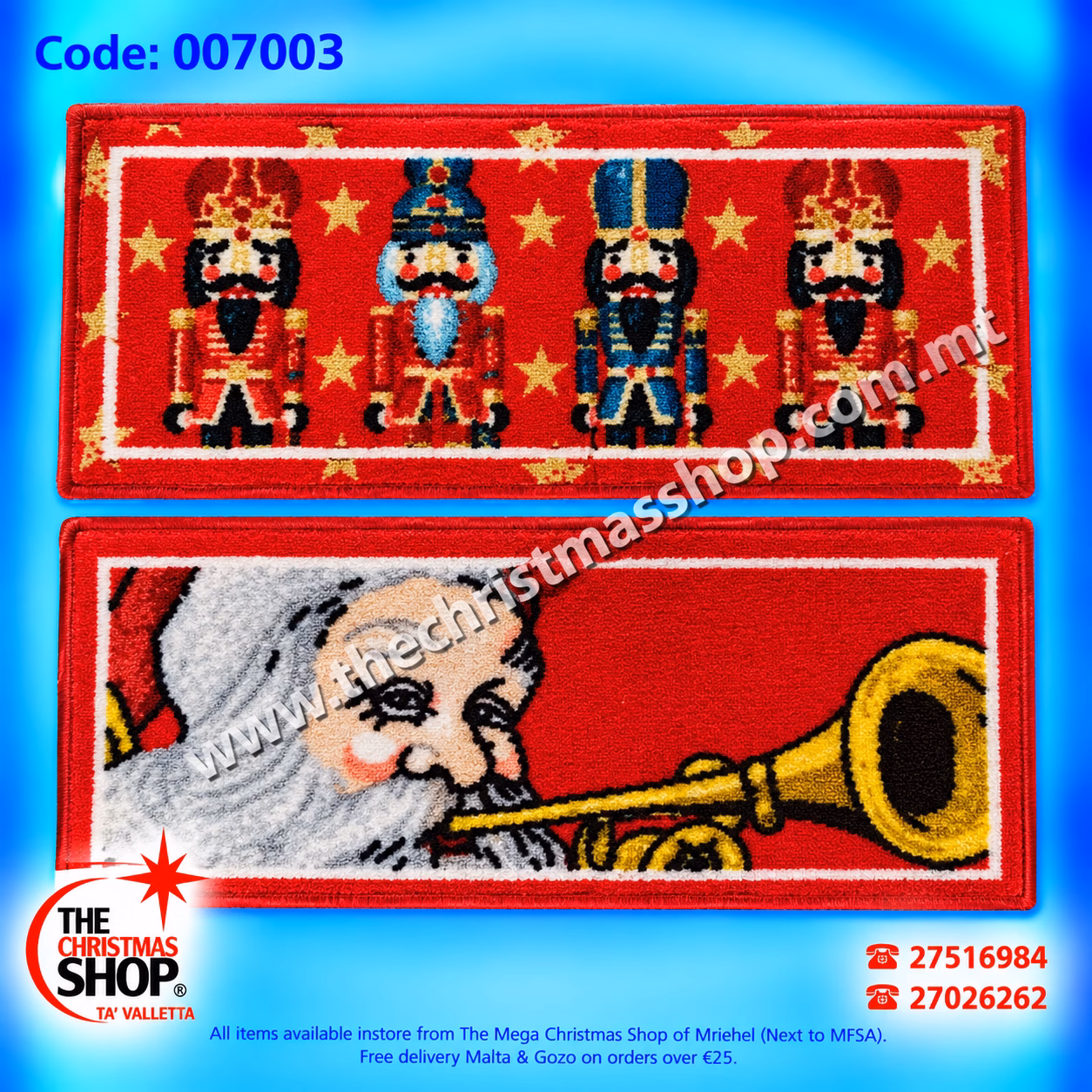 XMAS LITTLE CARPET 60X25CM DZR007003