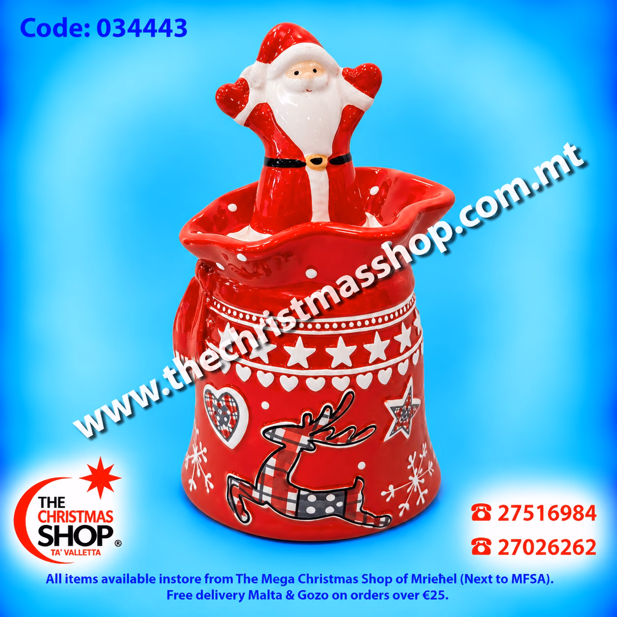 CERAMIC COOKIE POT 18CMS GT034443