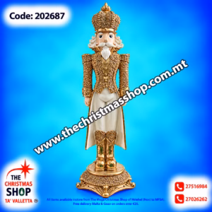 RESIN GOLD NUTCRACKER 40CM 202687