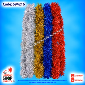 GOLD,RED OR SILVER TINSILL 2MTR DZR694216