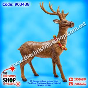 XMAS BROWN RESIN STANDING DEER. IL903438