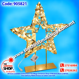 ILLUMINATED DECO STAR ON A GOLD BASE. IL905821