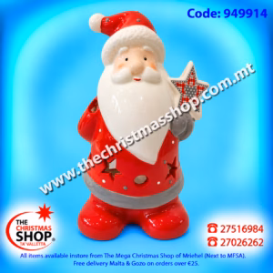 CERAMIC CANDLE HOLDER FOR XMAS 20CMS 949914