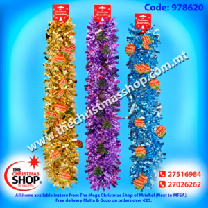 ASSORTED COLOURS TINSILL 2 MTRS DZR978620