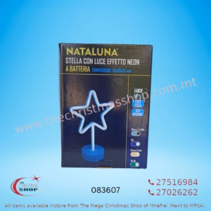 NEON EFFECT STAR LIGHT FOR INDOOR 19X10X31CM ICE WHITE 083607