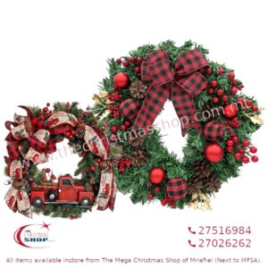 CHRISTMAS WREATH WITH MISTLETOE & CAR. TS933953