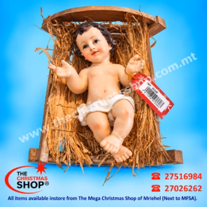 BABY JESUS IN MANGER LARGE. JAV973383