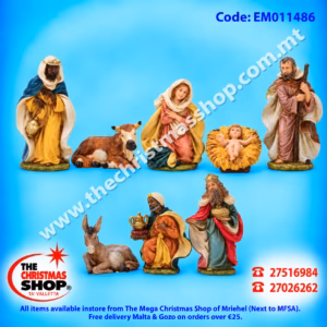 NATIVITY 12 CM NORDIC SET 8 PIECES. EM011486