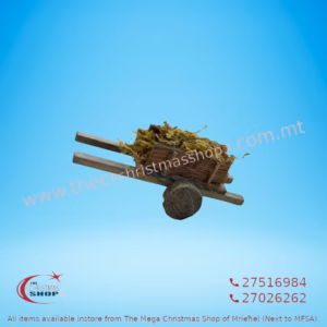 WOODEN CART WITH MOSS. 866370