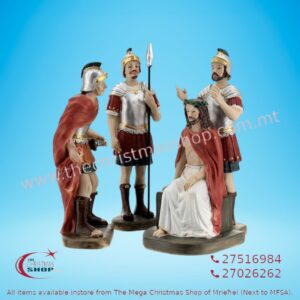 CORONATION THORNS SET 4 FIGURES 14.5 CM RESIN PB135735