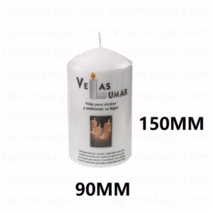 WHITE PILLAR CANDLE 90MM BY 150MM 031527