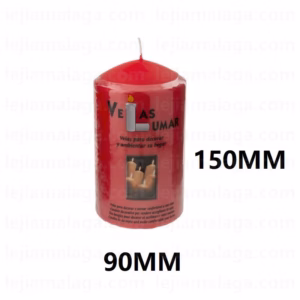 RED PILLAR CANDLE 90MM BY 150MM 031510