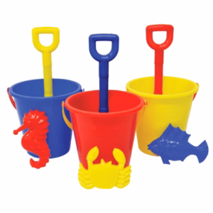 Coloured Round Bucket Spade & Mould Set PA916977