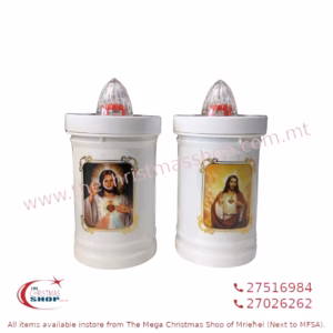 LED BATTERY OPERATED CANDLE WHITE 6X12CM 276238