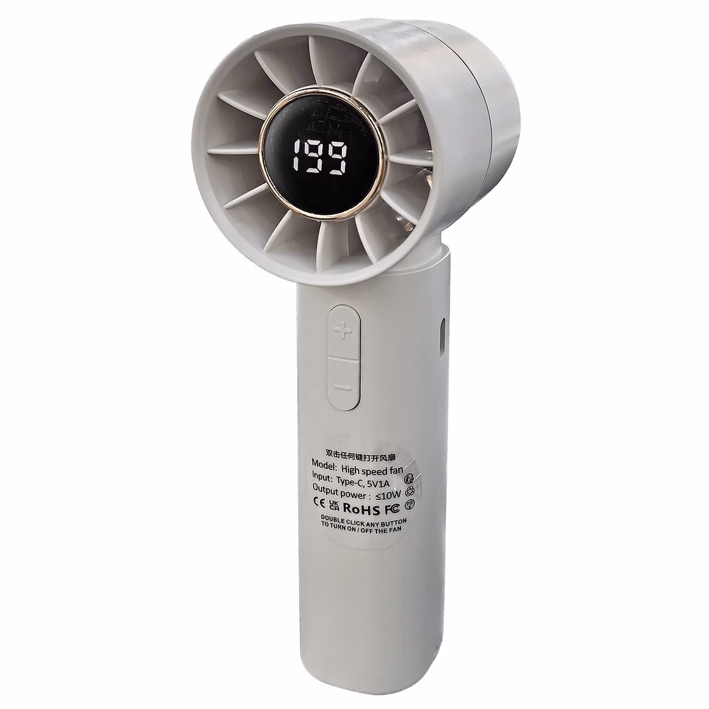 PORTABLE HANDHELD FAN TURBO 15.5x6x5cm HOMIE 200001