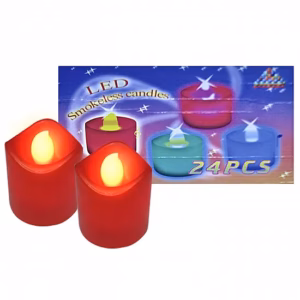 BATTERY OPERATTED LED RED CANDLE 404CM 200024