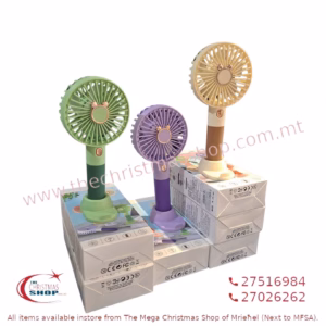 RECHARGEABLE HAND FAN WITH 3 SPEED FUNCTION 20CM USB CHARGER 453327
