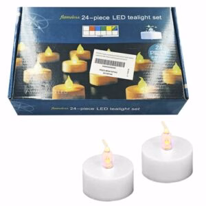 B/O LED CANDLE WHITE 3.50X4CM 000024