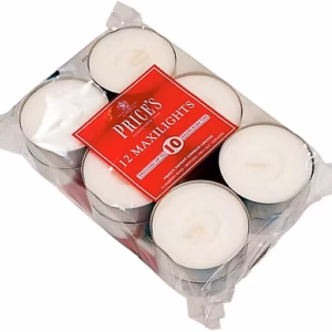 PACKET OF 12 LARGE TEALIGHT CANDLE 10HR 365591